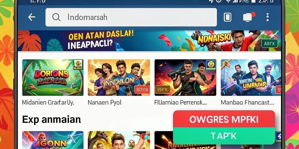 Grafis yang menarik dan colorful.