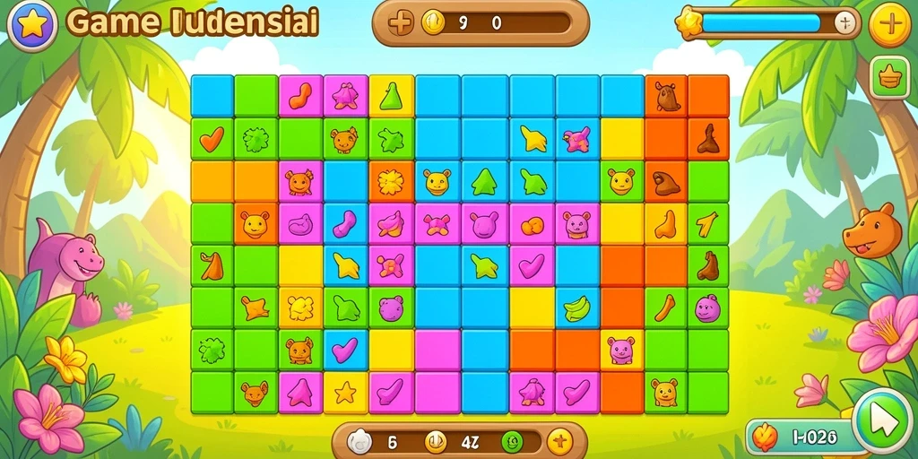 Screenshot level baru yang menantang.